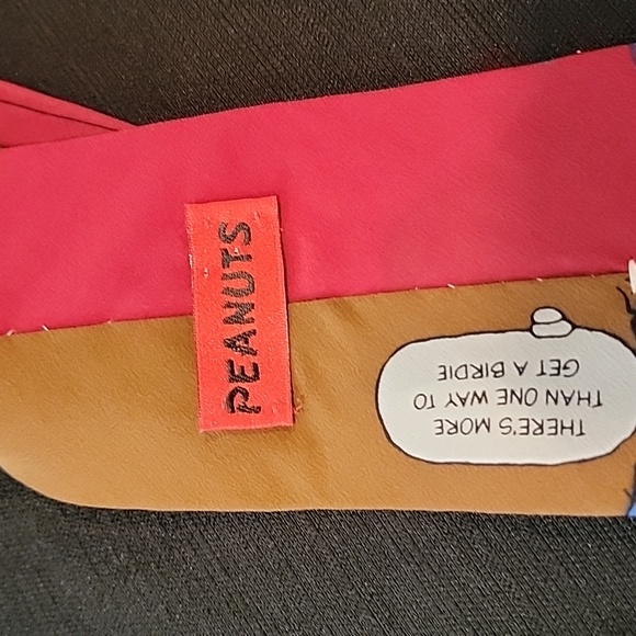 Vintage Peanuts Men's Silk Tie. Snoopy Golfing with Woodstock EUC - Picture 6 of 6